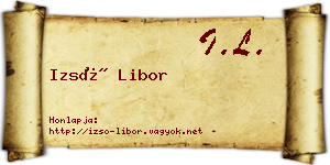 Izsó Libor névjegykártya